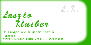 laszlo kluiber business card